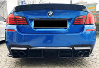 BMW 5 серия F10/F11 2010–2016 гг. Задний диффузор DPT V-1 (для M-Performance, Черный Глянец) фото 5