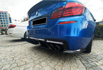 BMW 5 серия F10/F11 2010–2016 гг. Задний диффузор DPT V-1 (для M-Performance, Черный Глянец) фото 1