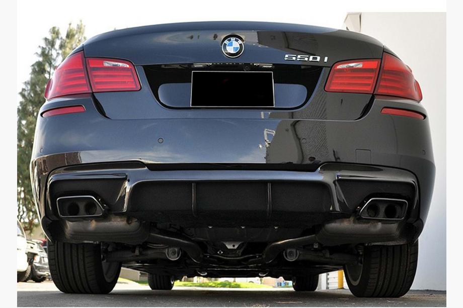 BMW 5 серия F10/F11 2010–2016 гг. Задний диффузор DPT V-2 (для M-Performance, Черный Глянец) Image