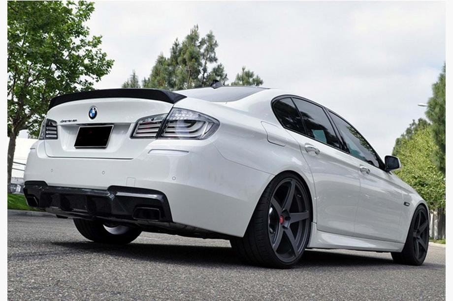 BMW 5 серия F10/F11 2010–2016 гг. Задний диффузор DPT V-2 (для M-Performance, Черный Глянец) Фото 5