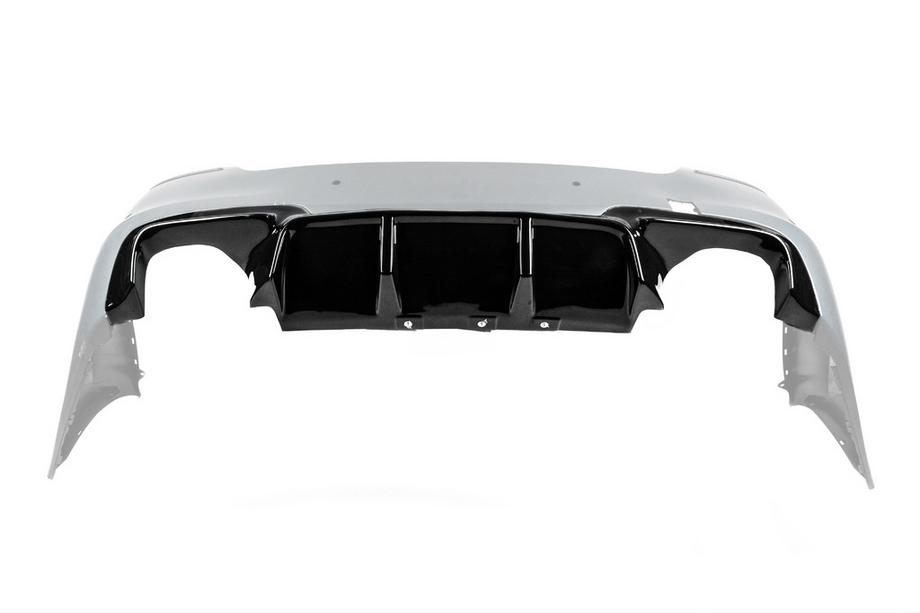 BMW 5 серия F10/F11 2010–2016 гг. Задний диффузор DPT V-2 (для M-Performance, Черный Глянец) Фото 8