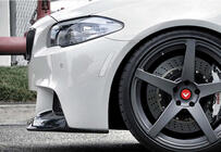 BMW 5 серия F10/F11 2010–2016 гг. Передний Спойлер DPT Lip V-3 (Для M-Performance, Черный Глянец) фото 6