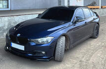 BMW 3 серия F30/F31 2012-2019 гг. Накладка на передний бампер DPT Lip для стоковой версии (2015-2018, черный глянец) фото 4