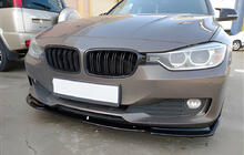 BMW 3 серия F30/F31 2012-2019 гг. Накладка на передний бампер DPT Lip для стоковой версии (2015-2018, черный глянец) фото 3