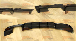 BMW 3 серия F30/F31 2012-2019 гг. Задний диффузор DPT V-1 (для M Performance, Черный Глянец) фото 5