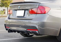BMW 3 серия F30/F31 2012-2019 гг. Задний диффузор DPT V-4 (для M Performance, Черный Глянец) фото 1