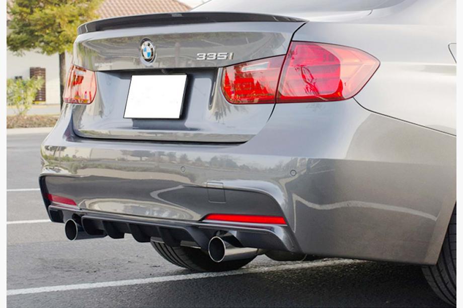 BMW 3 серия F30/F31 2012-2019 гг. Задний диффузор DPT V-4 (для M Performance, Черный Глянец) Image