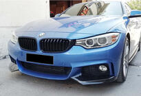 BMW 4 серия F32/F33/F36 2012-2020 гг. Накладка на передний бампер DPT Flap V-1 (для M-Technic, черный глянец) фото 1