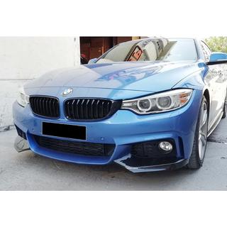 Накладка на передний бампер DPT Flap V-1 (для M-Technic, черный глянец) BMW 4 серия F32/F33/F36 2012-2020 гг. фото 1