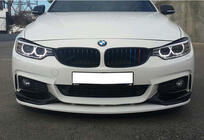 BMW 4 серия F32/F33/F36 2012-2020 гг. Накладка на передний бампер DPT LIP V-3 (для M-Sport, чёрный глянец) фото 2