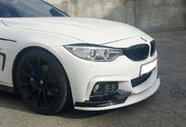 BMW 4 серия F32/F33/F36 2012-2020 гг. Накладка на передний бампер DPT LIP V-3 (для M-Sport, чёрный глянец) фото 3