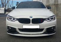 BMW 4 серия F32/F33/F36 2012-2020 гг. Накладка на передний бампер DPT LIP V-3 (для M-Sport, чёрный глянец) фото 4