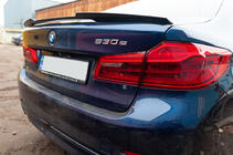 BMW 5 серия G30/G31 2017–2023 гг. Спойлер M4-Style (Черный Глянец) фото 2