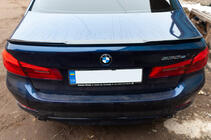 BMW 5 серия G30/G31 2017–2023 гг. Спойлер M4-Style (Черный Глянец) фото 12