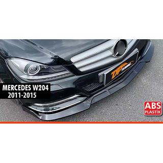 Передний Лип-Спойлер DPT V1 (2011-2015, Черный Глянец) Mercedes C-class W204 2007-2015 гг. фото 1