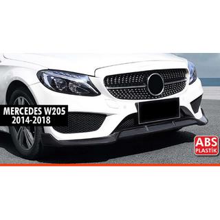 Накладка на передний бампер DPT V1 (2014-2018, только для AMG-Line, Черный Глянец) фото 1