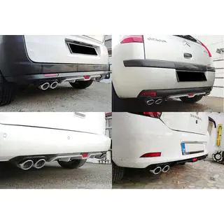 Универсальный задний диффузор DPT V-6 (серый + черный матовый) фото 2