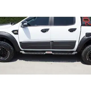 Боковые пороги Dakar V2 без LED (2015-2019, 2 шт, металл) фото 4