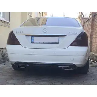 Универсальный задний диффузор DPT Sport V-1 (серый + чёрный матовый) фото 2
