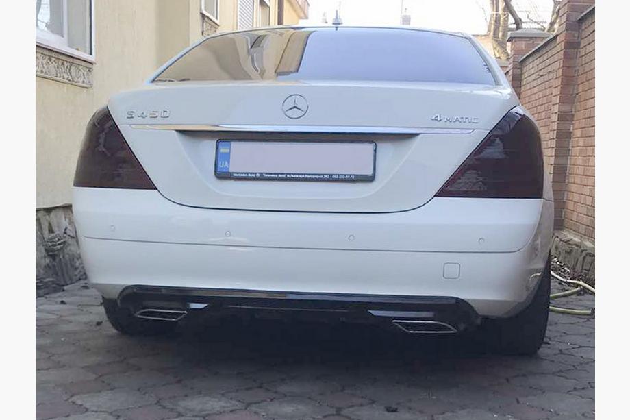 Универсальный задний диффузор DPT Sport V-1 (серый + чёрный матовый) Фото 2