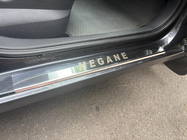 Renault Megane II 2004-2009 гг. Накладки на Пороги (Carmos, 4 шт, Нержавеющая Сталь) фото 4