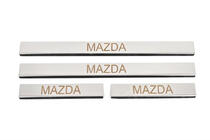 Mazda 3 2003-2009 гг. Накладки на пороги Carmos (4 шт, нержавейка) V-3 фото 1