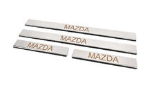 Mazda 2 2007-2014 гг. Накладки на пороги Carmos (4 шт, нержавейка) V-3 фото 2
