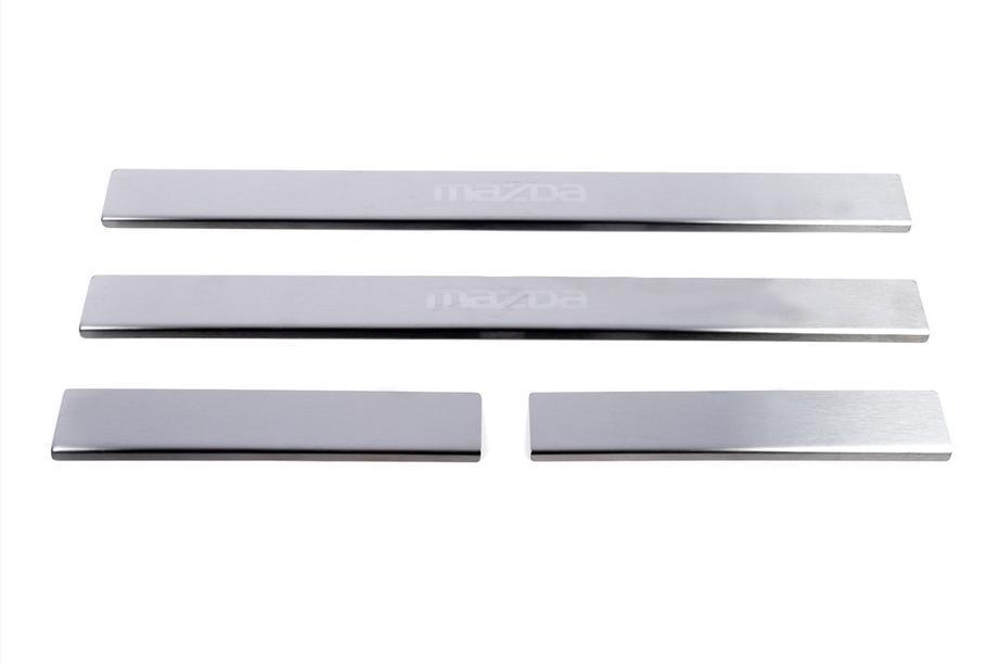 Mazda 6 2008-2012 гг. Накладки на Пороги Carmos (4 шт, Нержавейка) V-2 Image