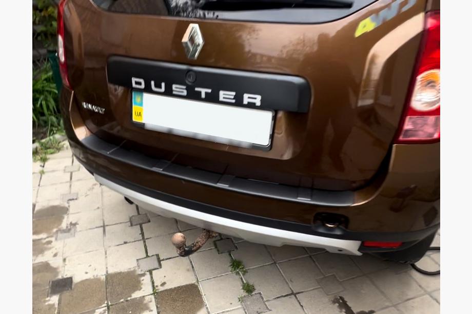 Dacia Duster 2008-2018 гг. Накладка на задний бампер (2012-2018, ABS, Esa) Image