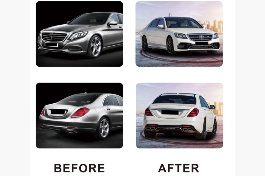 Mercedes S-class W222 2013-2022 гг. Комплект обвеса рестайлинг S63 AMG-2018 Image