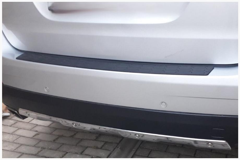 Mercedes GL class X164 2006-2012 гг. Накладка на Задний Бампер DPT V-2 (ABS) (90см, Черный Мат) Image