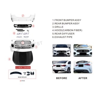 Комплект обвеса AMG A45 (Type-B) Mercedes A-сlass W177 2018- гг. фото 2