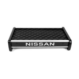 Полка на панель (2001-2010, Черная с черной строчкой) Nissan Primastar 2002-2014 гг. фото 1
