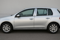 Volkswagen Golf 6 2008-2014 гг. Накладки на дверные стойки из нержавеющей стали (6 шт) фото 1