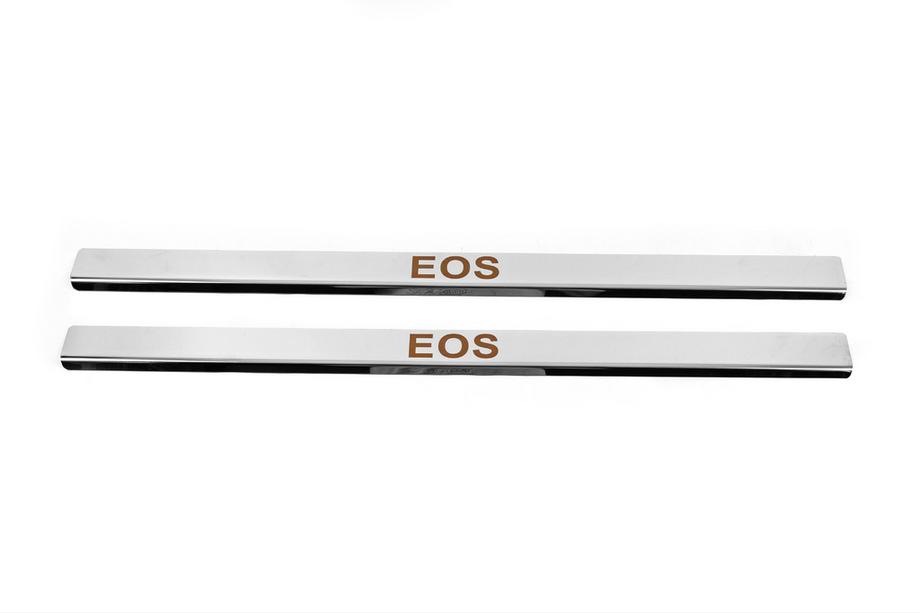 Volkswagen EOS 2011-2016 гг. Накладки на Пороги Carmos (2 шт, Нержавейка) Image