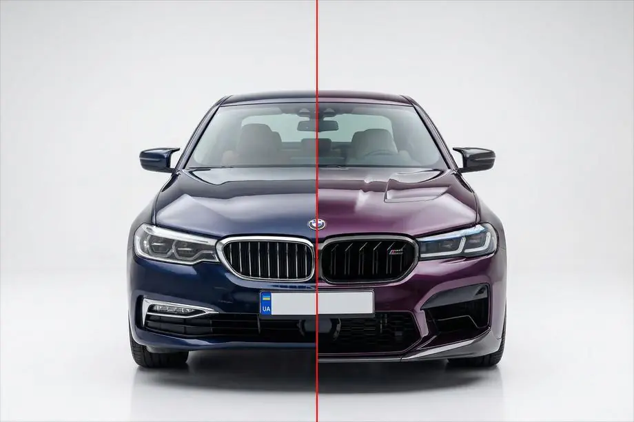 BMW 5 серия G30/G31 2017–2023 гг. Комплект рестайлинга с капотом и крыльями (для M5 Competition 2021) Image