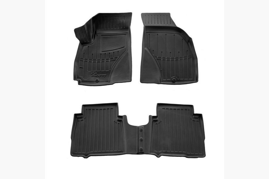 Hyundai Santa Fe 1 2000-2006 гг. Резиновые коврики Stingray 3D (4 шт) Image