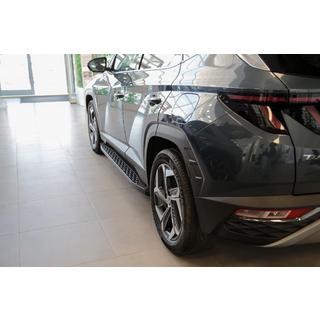 Боковые Подножки Shining Black (2 шт., Алюминий) Hyundai Tucson NX4 2021- гг. фото 2