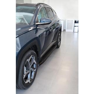 Боковые Подножки Shining Black (2 шт., Алюминий) Hyundai Tucson NX4 2021- гг. фото 3