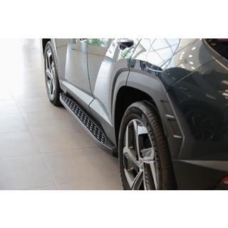 Боковые Подножки Shining Black (2 шт., Алюминий) Hyundai Tucson NX4 2021- гг. фото 1
