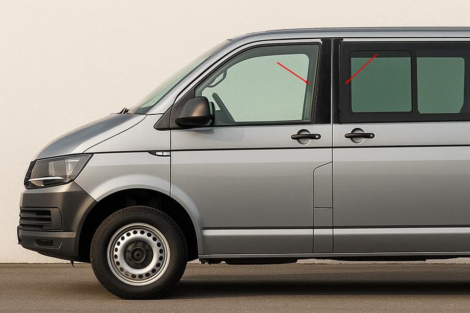 Volkswagen T6 2015-2024 гг. Накладки на дверные стойки EuroCap Image
