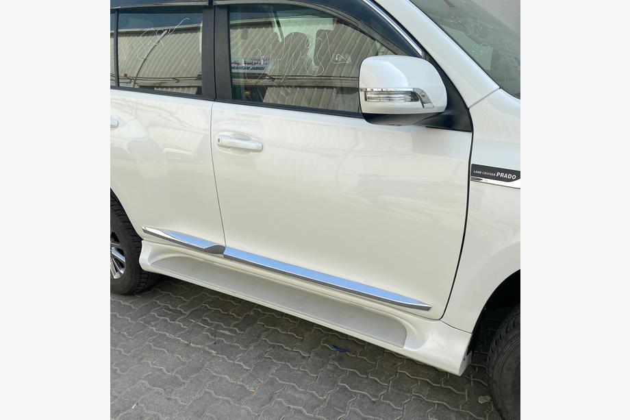 Lexus GX460 2009-2023 гг. Боковые пороги (2 шт., алюминий) Черный (черная подножка) Фото 11
