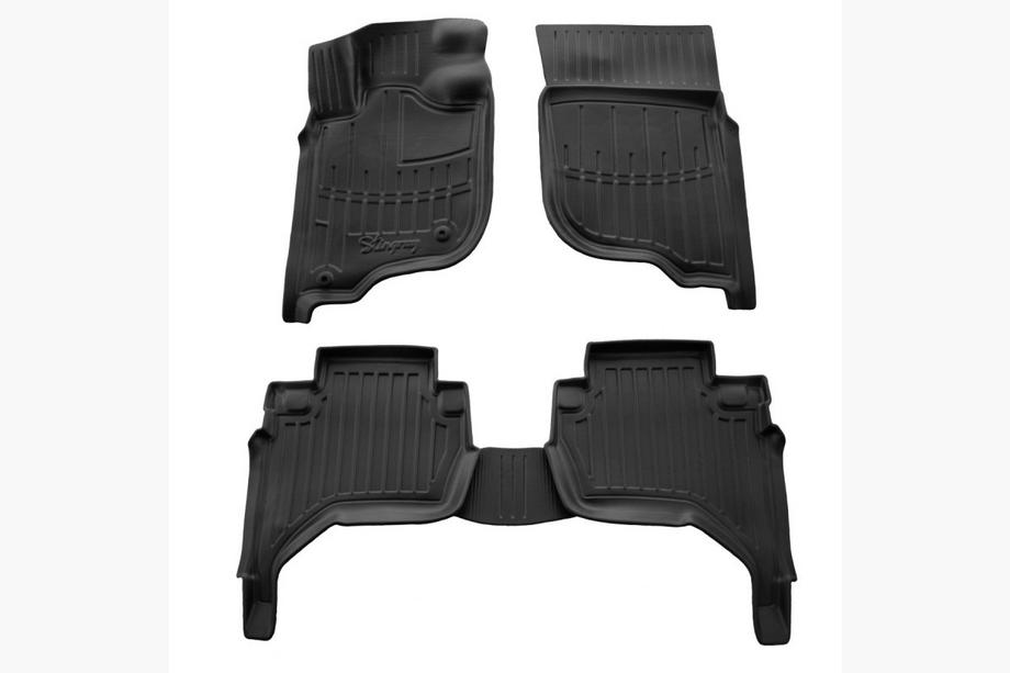 Mitsubishi L200 2006-2015 гг. Резиновые Коврики Stingray 3D (EU, KAOT, 5 шт) Image
