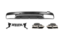 Mercedes C-class W205 2014-2021 гг. Задний диффузор с насадками на выхлоп (дизайн C63 2014-2018) фото 2