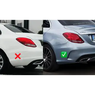 Задний диффузор с насадками на выхлоп (дизайн C63 2014-2018) фото 4