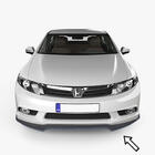 Honda Civic Sedan X 2016-2021 гг. Передний сплиттер ESA (черный) фото 1