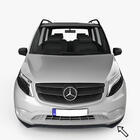 Mercedes Vito/V-class W447 2014- гг. Передний сплиттер ESA (черный) фото 1