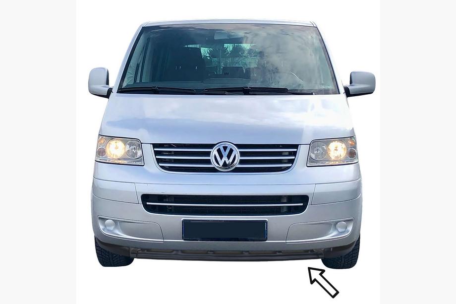 Volkswagen T5 Transporter 2003-2010 гг. Передний сплиттер ESA (черный) Фото 1