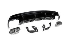 Mercedes CLA C117 2013-2019 гг. Задний диффузор Black (дизайн CLA45 с насадками) фото 4