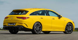 Mercedes CLA C118 2019- гг. Задний диффузор с насадками на выхлоп (дизайн CLA35) фото 3